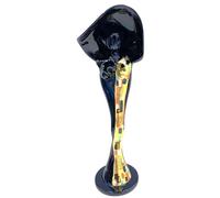Sculpture Figure femme avec chapeau couleurs klimt en verre de Murano avec émail et or Secchino Made In Italy collection 2025 doonna 001