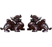 Sculpture Figurines Feng Shui Une Paire d'affaires Décoration D'intérieur Ameublement Feng Shui Pi Yao/pour La Richesse Bonne Chance Figurine À Collectionner Décor À La Maison Décorations De