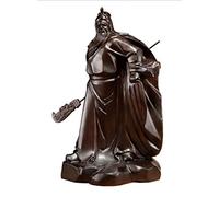 Sculpture Figurines Ornements - pour Le Salon, décoration de Table, Guan Gong Statue Noire Sandale Sculpture Guan Gong Statue Pendule Solid Wooden Martial Arts God Lucky Bouddha Guan YU Feng Shui G