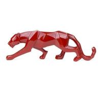 Sculpture Géométrique - WH - Panthère - Résine - Art Contemporain - Rouge