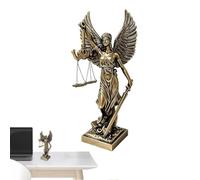 Sculpture Lady Justice Statue en résine finition bronze Ange grec