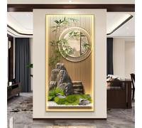 Sculpture murale 3D avec lumière LED pour décoration Feng Shui et éclairage de fond de canapé