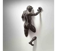 Sculpture Murale D’Homme Fragmenté Antique, Sculpture Murale D’Homme Emprisonné en Résine, Décoration Murale De Bureau à Domicile, Art Mural Abstrait Mode, C, 30x20cm(12x8inch)