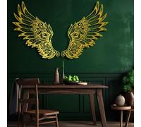 Sculpture murale en forme d'ailes d'ange en métal, décoration d'anniversaire de gardien pour salon, chambre, couloir et escaliers, décoration d'intérieur