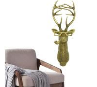 Sculpture murale en forme de tête d'animal - Support mural décoratif rustique qui ne se décolore pas | Design moderne en forme de tête d'éléphant de lion pour chambre à coucher, salon, hôtel