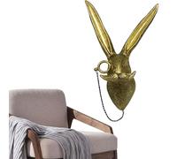 Sculpture murale en forme de tête d'animal - Support mural décoratif rustique qui ne se décolore pas | Design moderne en forme de tête d'éléphant de lion pour chambre à coucher, salon, hôtel