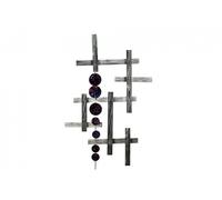 Sculpture murale en metal 'QUETE DU BONHEUR' | 70x109x6cm