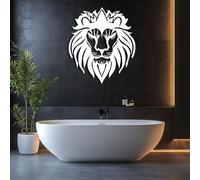 Sculpture Murale en métal représentant Un Lion, décoration Murale, Animal Sauvage à Suspendre, Grande décoration pour la Maison, Salon, Chambre, Salle