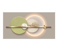 Sculpture murale moderne en métal 3D avec bande LED - Décoration créative pour salon, chambre, entrée - Décoration d'intérieur unique, design contemporain, 009, 457,2 x 208,3 cm