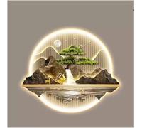 Sculpture Murale, Peinture, Art des Murs Suspendus et Lampes LED, Lampe décorative d'art Mural, décoration Orientale, Pendentif Mural en Peinture Chinoise