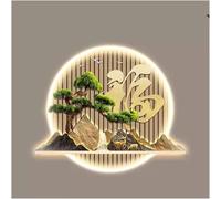 Sculpture Murale, Peinture, Art des Murs Suspendus et Lampes LED, Lampe décorative d'art Mural, décoration Orientale, Pendentif Mural en Peinture Chinoise