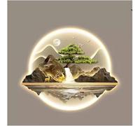 Sculpture Murale, Peinture, Art des Murs Suspendus et Lampes LED, Lampe décorative d'art Mural, décoration Orientale, Pendentif Mural en Peinture Chinoise