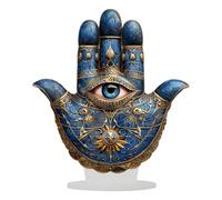 Sculpture murale spirituelle - Main en acrylique du mauvais œil, symbole géométrique sacré, pièce d'art de méditation, décoration d'intérieur zen | Décoration murale décorative pour chambre à coucher