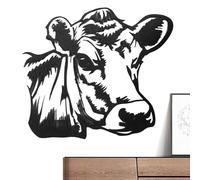 Sculpture murale tête d'animal - Tête de mouton, décoration abstraite | Vache à cornes de fer, chèvre, vache à grosses oreilles hippopotame pour cuisine, chambre à coucher