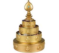 Sculpture ornementale, décorations for la maison, ornement en laiton d'offrande de mandala tibétain, fabriqué à la main au Népal for la guérison et la pleine conscience, sculptures religieuses, décora