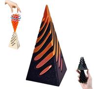 Sculpture Pyramide Impossible,Impossible Pyramid Passthrough Sculpture,imprimé En 3D The Pyramid Impossible Cone,Jouet À Cône En Spirale Rotatif,Pass Through Pyramid Fidget Toy,Spiral Cone Fidget Toy