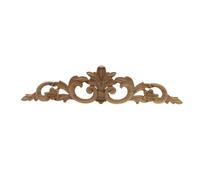 Sculpture rectangulaire en bois naturel pour meubles, armoire, moulures en bois non peinte, décalcomanie vintage, décoration d'intérieur, D 20 cm x 5 cm