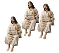 Sculpture religieuse en résine avec plaques d'inscription « Compagnon » Figurine de bureau pour cadeau significatif pour offrir une foi