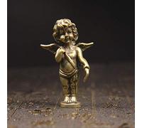 Sculpture rétro Copper God of Love Cupidon Statue Small Ornaments Brass Angel Figurines DesCorations de Bureau Accessoires de décoration intérieure pour Room Art Collection