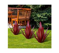 Sculpture Rustique de Tequila Bleue - Art décoration Statue Déco à la Maison, Figurines de Jardin, Ornements de Pelouse, Piquets de Jardin, Plantes d'agave en Métal pour Cour Extérieure, 13.8inch