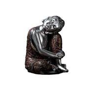 Sculpture Statue de Bouddha de Table Ornements Genoux Couchés Statue de Bouddha Endormi Statue en Résine Statue de Bouddha en Pierre Assis Sculpture Chanceuse Bénédiction Intérieur/Extérieur Statue de