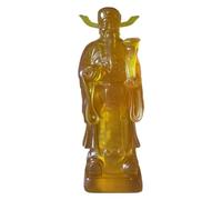 Sculpture Statues de Bouddha de Table pour décoration Chanceuse, Statue de Bouddha Dieu de la Richesse en Verre Antique, Statues et Sculptures Bouddhistes, pour décoration de Bureau, 21 cm