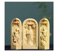 Sculpture Statues de Bouddha méditant de Table pour la décoration, Ornement en buis, Bouddha de médecine Shakyamuni Amitabha Bouddhisme Religieux, Feng Shui Trois boîtes Ouvertes, décoration