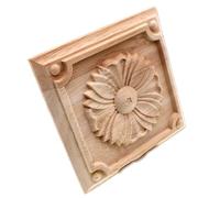 Sculpture sur bois, motif Floral solide, Patch for porte de meubles, fond fleur, décoration placard mural(24cm)