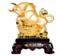 Sculpture Table de décoration de Statue de bœuf du Zodiaque, Ornements de Vache, Statue de Taureau en résine, Grand Wall Street, Sculpture de Taureau féroce, décoration de Mascotte d'étude de