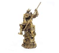 Sculpture Tabletop en Laiton Or Singe King King Figurine Décoration, Mascotte Sun Wukong Lutte Contre Les Ornements de Bouddha, décoration de Cadeaux de félicitations, 12cm
