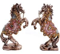Sculpture Tabletop Feng Shui Statue, Statue Horse S for The Home, Animal Figurines Decor Sculpture Ornements, Maison de la Maison, Business, Cadeaux, Symbole Success Set Bénédiction Cadeau