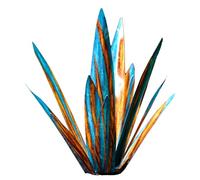 Sculpture tequila en métal - Plante d'agave peinte à la main - Décoration de jardin d'extérieur - Figurines de décoration d'intérieur - Piquet de cour
