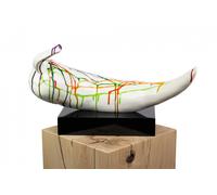 Sculpture 'UNE VIE PIMENTÉE' | Faite à la main | Statue en 49x30x27cm