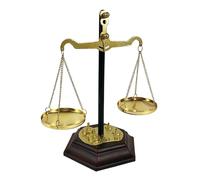 Sculpture unique en forme d'échelle de justice en métal antique pour améliorer les ambiances du salon et des espaces de travail