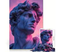 Sculpture Vaporwave avec éclairage néon, Puzzle de 1000 pièces pour Adolescents, logique, détente, Bords Nets, Cadeau Festif (38x26cm)