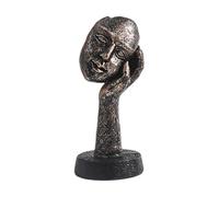 Sculptures abstraites Décor de maison, statue de pensée de l'homme - Statue de penseur abstrait de bureau moderne,La tranquillité esthétique est des sculptures dorées œuvres d'art pour chambre à couch