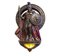 Sculptures Applique murale vintage en résine à piles - Éclairage de statue médiévale - Pour maison, appartement, hôtel, ferme, couloir, salon, chambre à coucher, bureau