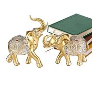 Sculptures d'animaux pour décoration d'intérieur, statue d'éléphant pour décoration de la maison | 1 paire de symbolisme de bon augure en résine pour entrée, famille, amis, ferme, anniversaire, salle