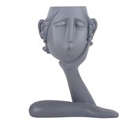 Sculptures D'art Moderne Statue Oeuvre D'art Sculpture Creative Minimaliste Abstrait Sculpture À La Main Buste Sculptures De Salon Décoration De Bureau,Gris,20 * 10cm