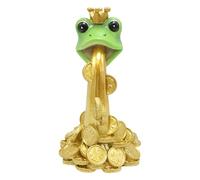sculptures décoration d'intérieur - Figurine décorative de grenouille pour jardin, statue d'animaux en résine | Décoration de jardin de grenouilles résistante aux intempéries, crache de menthe dorée