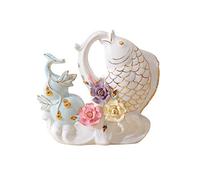 Sculptures Décoration Lucky Fish Statue Figurine Feng Shui Carp Home Office décoration décoration de Table Ornements de Bons Cadeaux Best Gift for Business Opening Shelf.