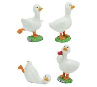 Sculptures et statues de jardin - Petite Sculpture Décorative Réaliste,4 figurines animales pour décoration de pot - pour usage intérieur et extérieur, cour, arrière-cour, patio, bassin, piscine