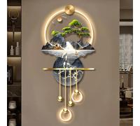 Sculptures murales 3D Art Décor avec lumière LED Lampe murale moderne à suspendre pour bureau et chambre à coucher