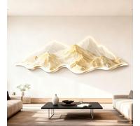 Sculptures Murales 3D Avec Lumière LED Décoration Mural 3D Pour Salon Moderne Luxe Sculpture Montagne Grande Sculpture Pour Salle D'Étude Salon Chambre À Coucher Entrée Galerie(Style-A,100*35cm)
