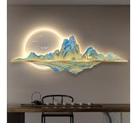 Sculptures murales 3D, peinture de paysage décorative moderne pour salon, couloir, couloir et chambre à coucher - Art traditionnel chinois pour décoration de la maison