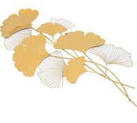 Sculptures murales Feuille de Ginkgo Tenture murale Sculpture Décoration Salon Métal Feuille d'arbre Ginkgo, Accessoire pour le mur