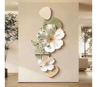 Sculptures Murales Peinture 3d Décor D'art Mural, Simulation de Plante Verte, idéal pour la décoration de la maison ou du bureau, peinture à suspendre(Pink 2,36 * 80cm/14.1 * 31.5in)