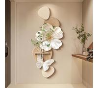 Sculptures Murales Peinture 3d Décor D'art Mural, Simulation de Plante Verte, idéal pour la décoration de la maison ou du bureau, peinture à suspendre(Pink 4,54 * 120cm/21.2 * 47.2in)