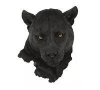 Sculptures murales Sculpture Décorative Murale Tête De Panthère Noire, Statue De Tête d'animal Tridimensionnelle 3D, Tête De Taxidermie en Résine Artificielle Pendentif Mural Intérieur Et Extérieur