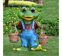 Sculptures statues de jardin Statue D'animal De Simulation De Jardin Extérieur Sculpture De Grenouille Dessin Animé Jardin Décorations De Jardin En Fibre De Verre ( Color : Green , Size : 40*29*50cm )